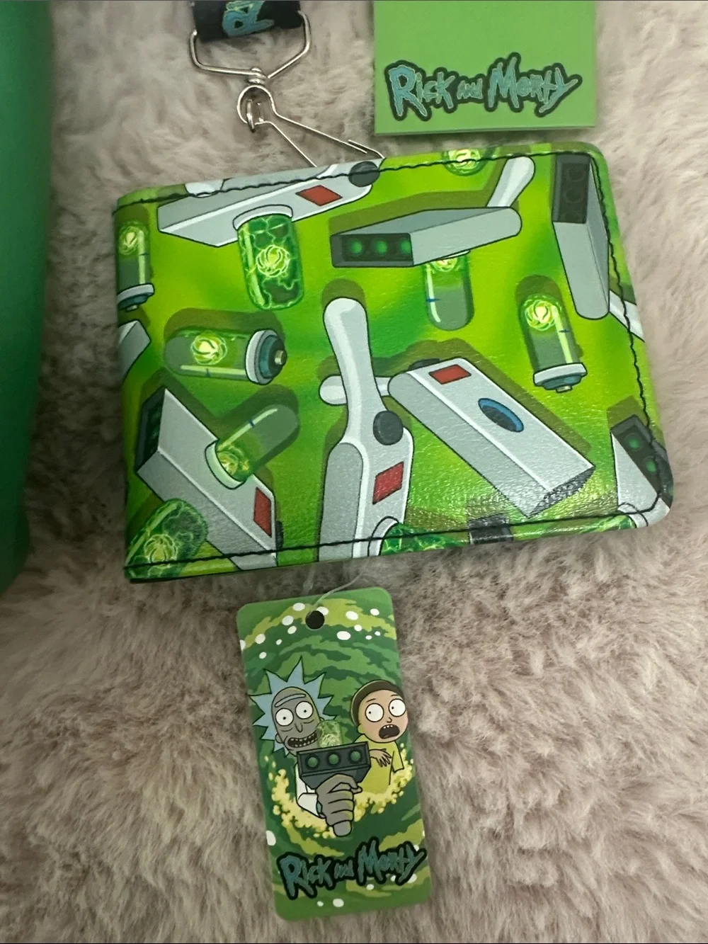 Rick and Morty Get Schwifty Portal Pose Crossbody Sling Bag-wallet-Lanyard